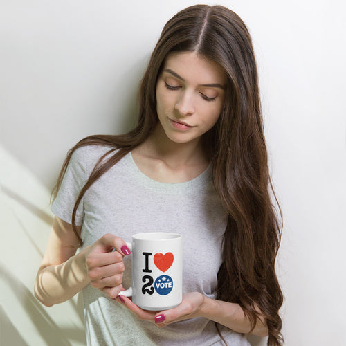 I ♥ 2 Vote 2024 T-Mug by Melanie Green