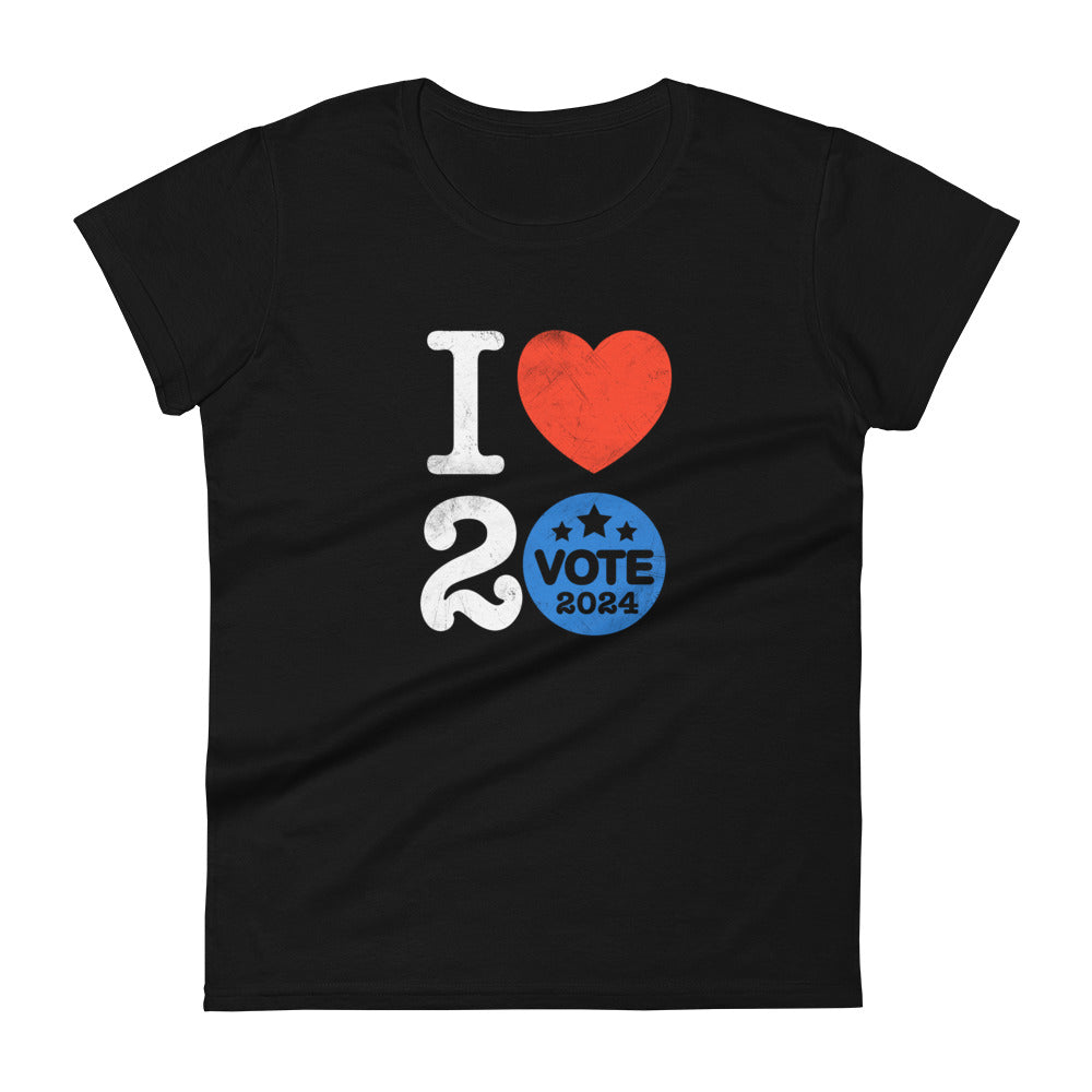 I ♥ 2 Vote 2024 Women's T-Shirt by Melanie Green