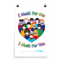 Load image into Gallery viewer, I Mask for Me, I Mask for You Poster by Melanie Green