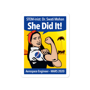STEM-inist Dr. Swati Mohan Stickers by Melanie Green