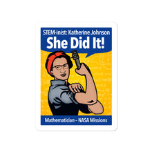 Load image into Gallery viewer, STEM-inist Katherine Johnson Stickers by Melanie Green