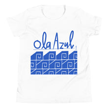 Load image into Gallery viewer, Ola Azul/Blue Wave Youth T-Shirt by Florencio Zavala