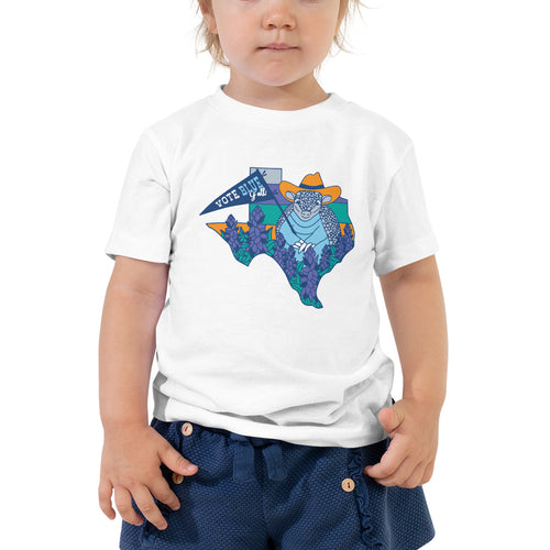 Vote Blue Y'all Toddler Tee by Gaby Fleming