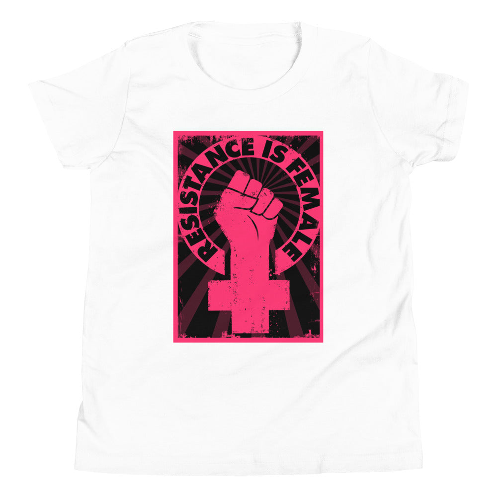 Resistance is Female Youth T-Shirt by Melanie Green