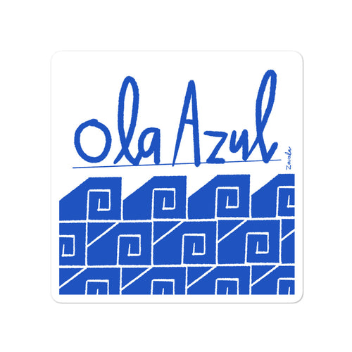 Ola Azul/Blue Wave Sticker by Florencio Zavala