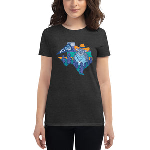 Vote Blue Y'all! Women's T-Shirt by Gaby Fleming