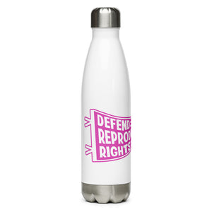 Defend Reproductive Rights Stainless Steel Water Bottle by Luz Rodriguez