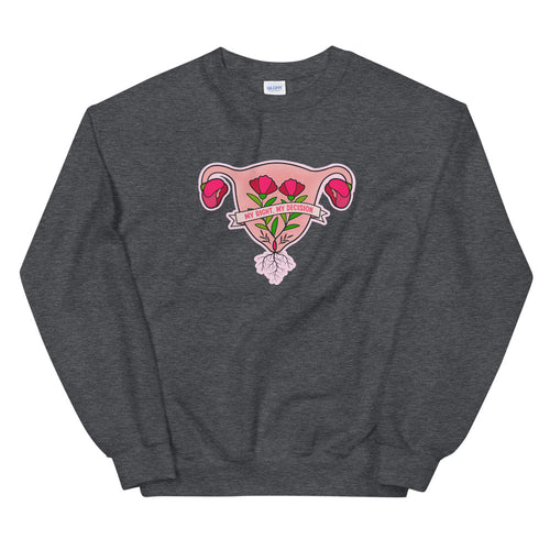Flowering Uterus Unisex Sweatshirt by Luz Rodriguez