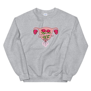 Flowering Uterus Unisex Sweatshirt by Luz Rodriguez