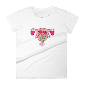 Flowering Uterus Women's T-Shirt by Luz Rodriguez
