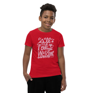 All Feelings Welcome Youth T-Shirt by Florencio Zavala